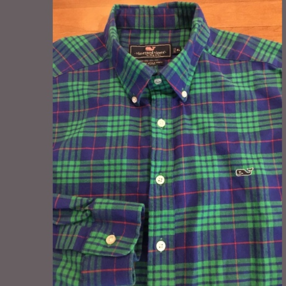Men’s vineyard vines whale shirt flannel XL